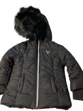 Guess: Lined Puffer Coat, Full Zip, Pockets, 100% Polyester, Size 4T
